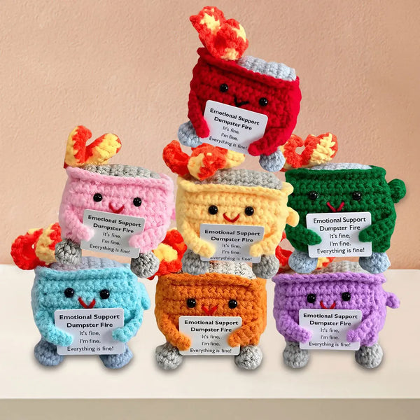 Whimsical Crochet Dumpster Fire